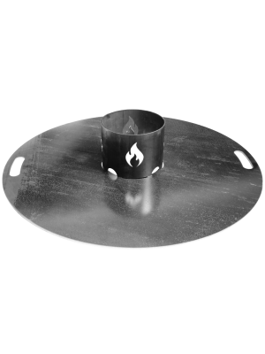 Grillplatte mit Grillkrone Stahl